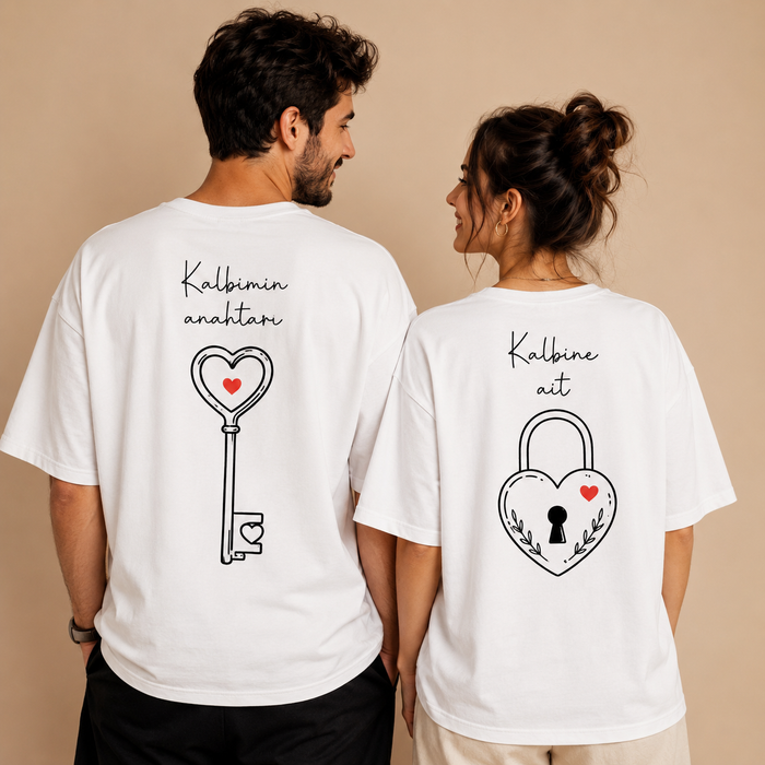 "Kalbimin Anahtarı" Temalı Premium T-Shirt