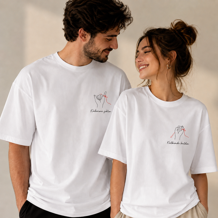 "Kalbime Mühürledim" Tasarımlı Premium T-Shirt