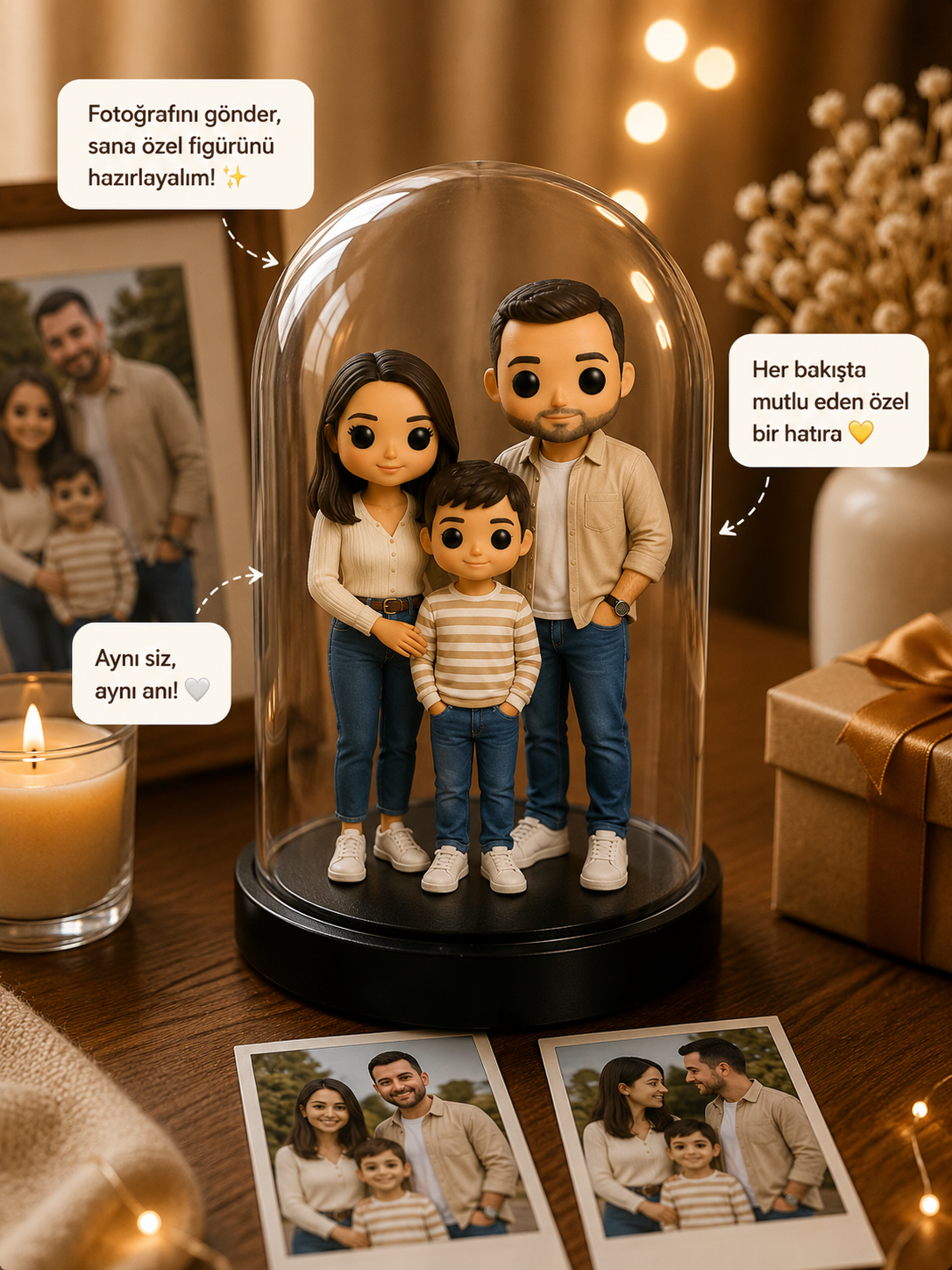Aile Figürü 3 Kişilik