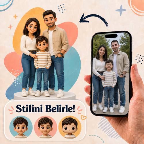 Aile Figürü 3 Kişilik