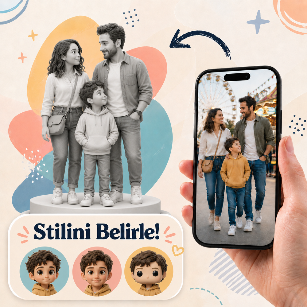 Boyanabilir Aile Figürü