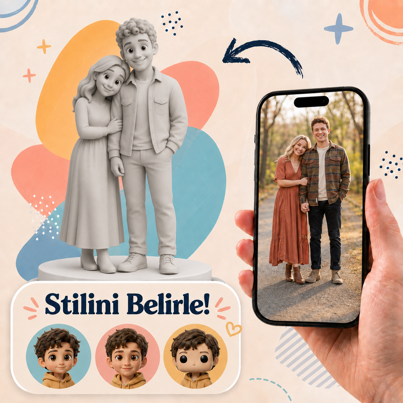 Boyanabilir Çift Figürü