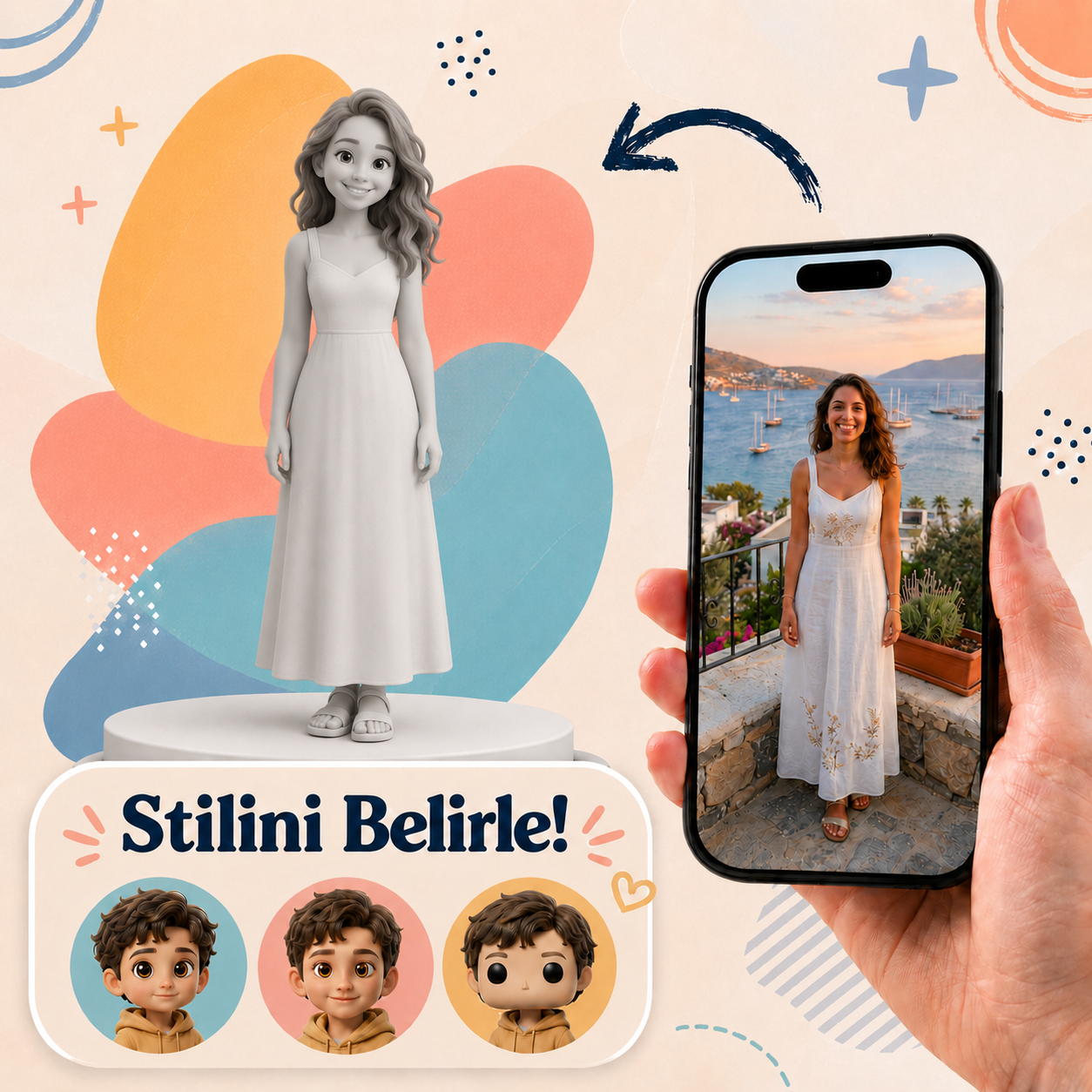 Boyanabilir Kişisel Figür