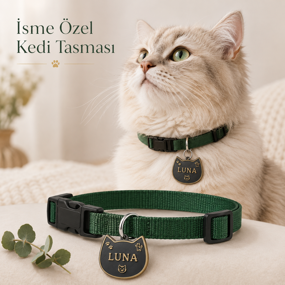 İsme Özel Kedi Tasması